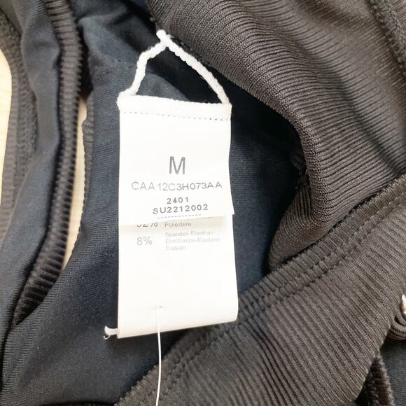 Cupshe Women's Black Onyx Cutout Scoop Neck Bralette & Hipster Bikini Set Medium - Picture 5 of 9